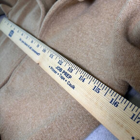 J Crew 100% Merino Wool Sweater Blazer Womens XS Camel Winter Layer Minimalist - Picture 6 of 8